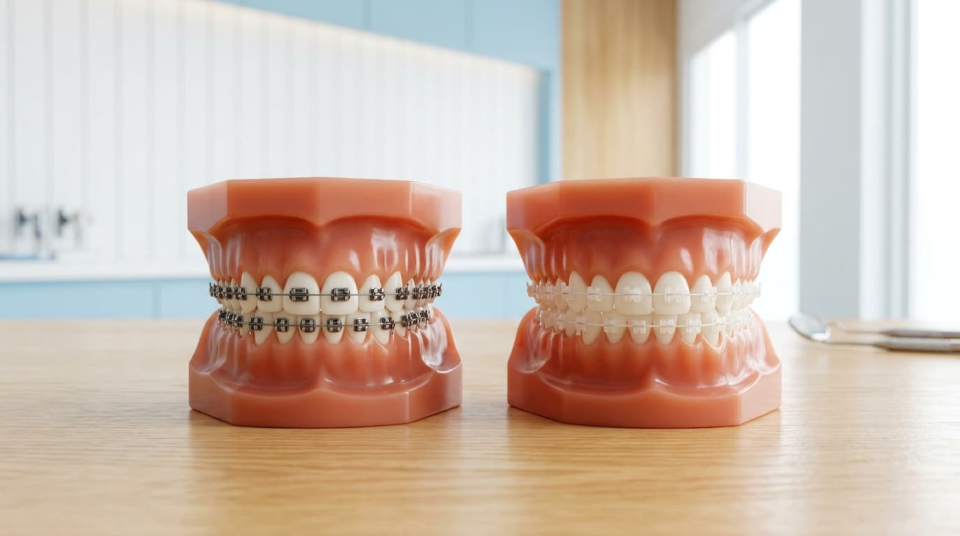 Bangkok orthodontist examining a female patient's teeth during a braces consultation